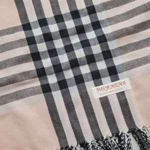 Plaid stripe print scarf